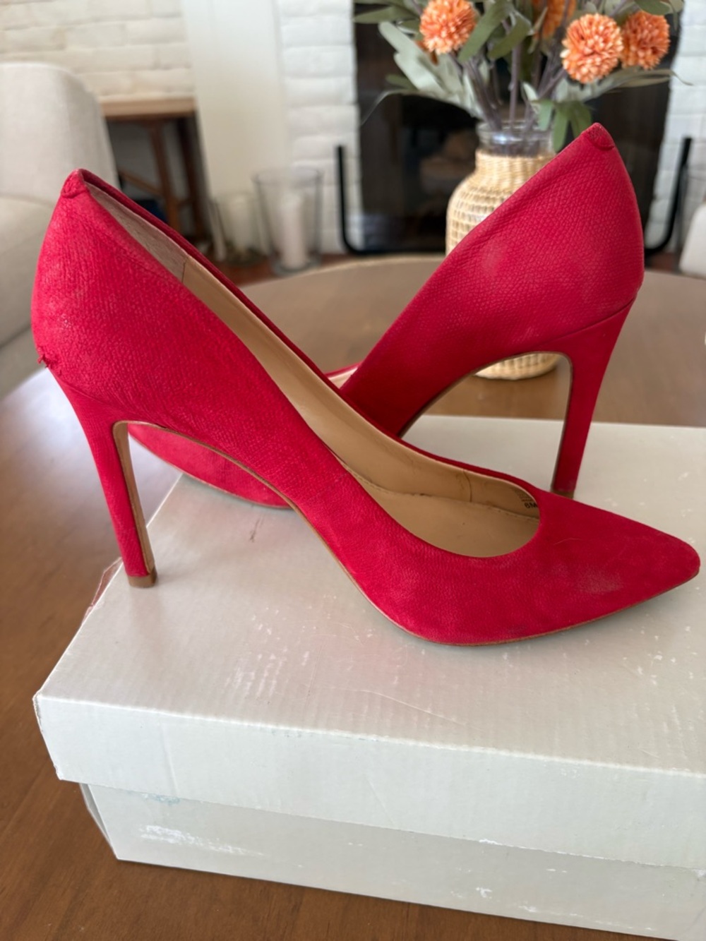 Banana Republic 4” Women’s Red Pointed-Toe Stiletto Pumps